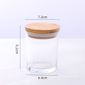 wholesale empty matte frosted white black clear glass candle jars with wooden lids for candle making